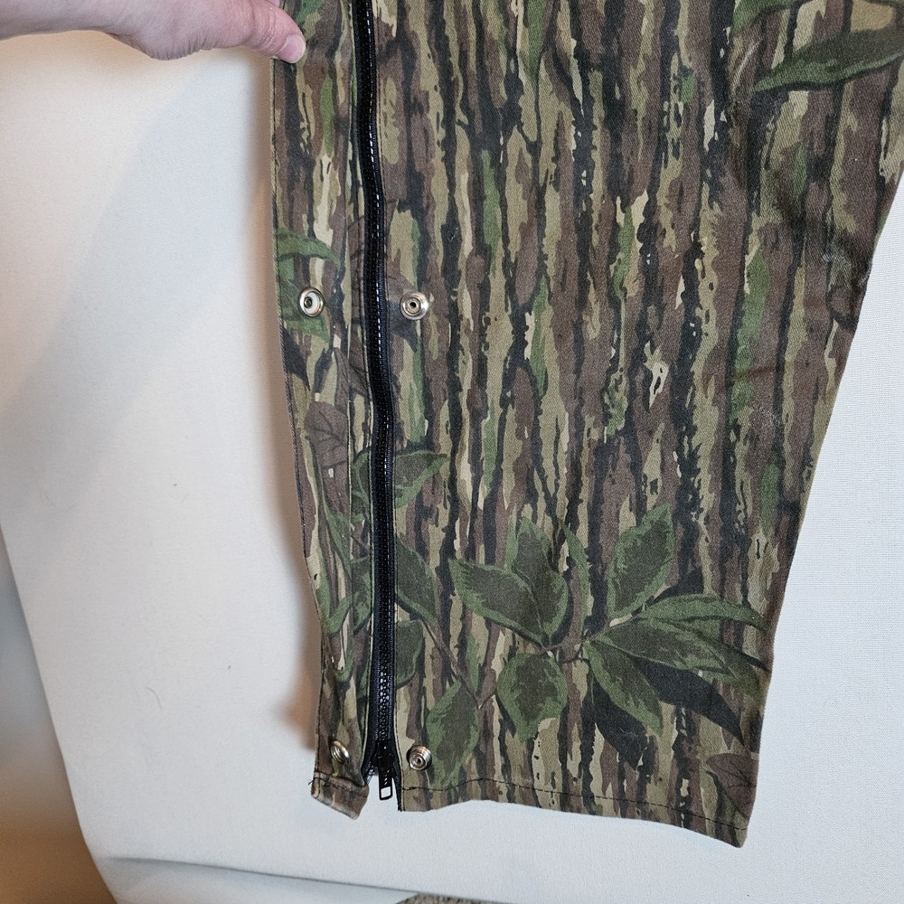 RainFair Realtree Camo Hunting Pants M Bib Style Lined Zipper Legs Suspenders - Picture 8 of 9